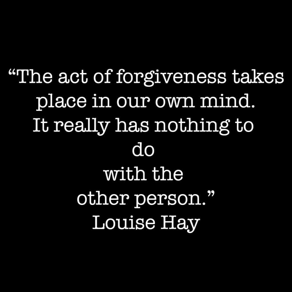 act of forgiving 
